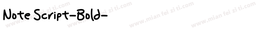 Note Script-Bold字体转换
